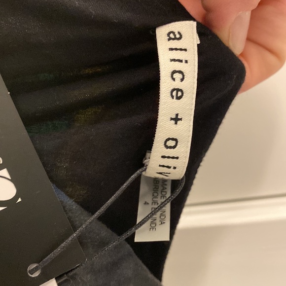 Women’s Alice and Olivia Rainbow Black Tie Dye Mini-Dress - Tags On - Size 4 - Picture 6 of 10